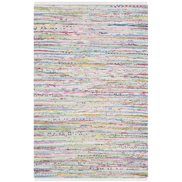 SAFAVIEH Rag Rug RAR125D Light Green / Multi Rug Image 3