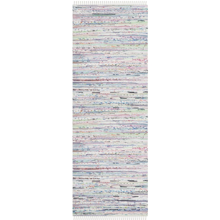 SAFAVIEH Rag Rug RAR125D Light Green / Multi Rug Image 7