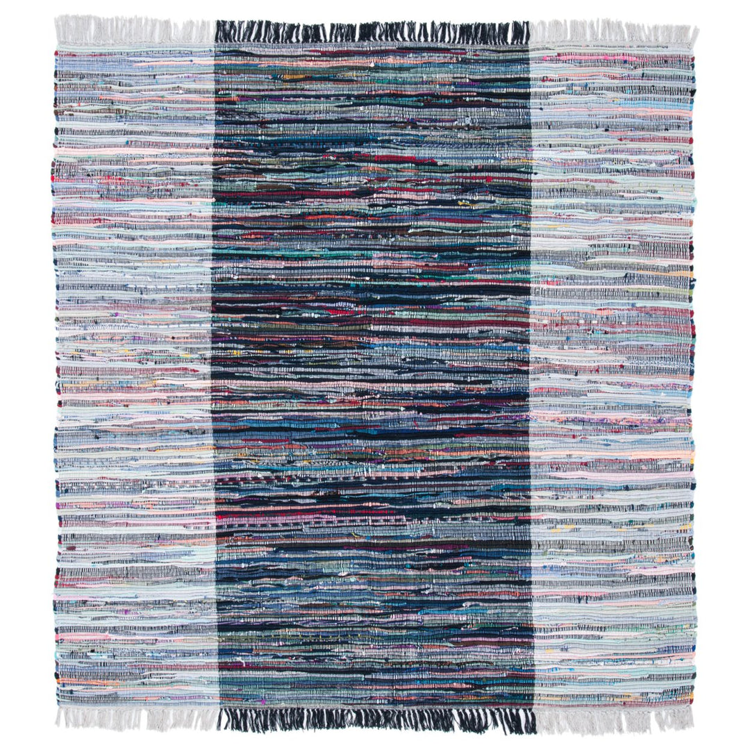 SAFAVIEH Rag Rug RAR122F Handwoven Grey / Black Rug Image 10