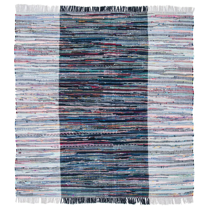 SAFAVIEH Rag Rug RAR122F Handwoven Grey / Black Rug Image 10