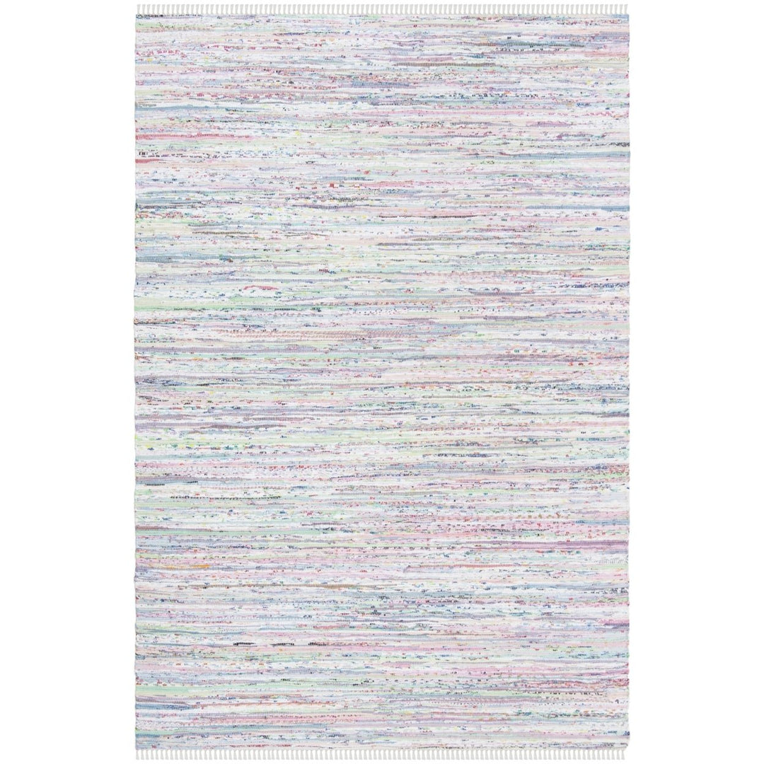 SAFAVIEH Rag Rug RAR125D Light Green / Multi Rug Image 9