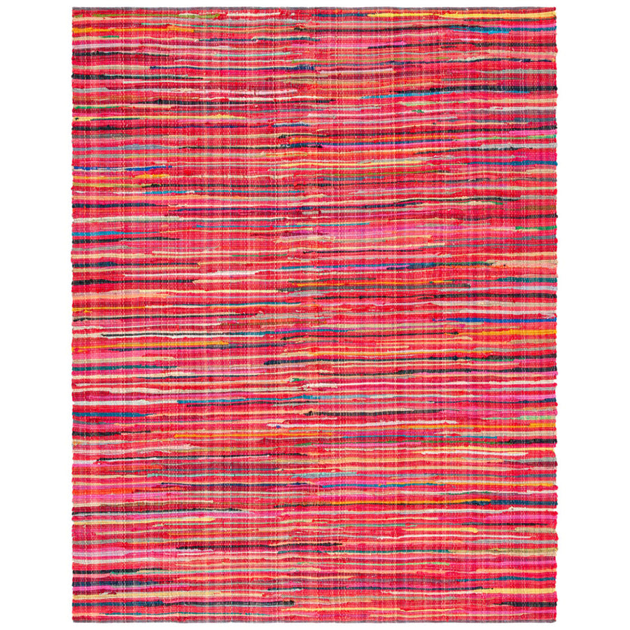 SAFAVIEH Rag Rug RAR240D Handwoven Red / Multi Rug Image 1