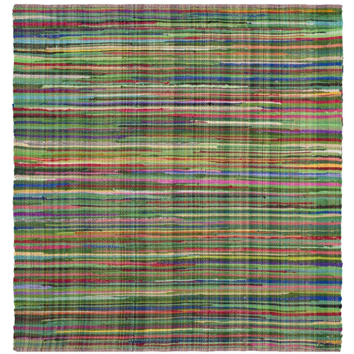 SAFAVIEH Rag Rug RAR240E Handwoven Green / Multi Rug Image 1