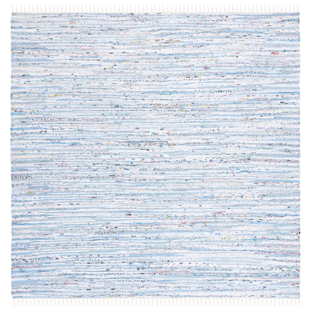 SAFAVIEH Rag Rug RAR125A Handwoven Light Blue /Multi Rug Image 1