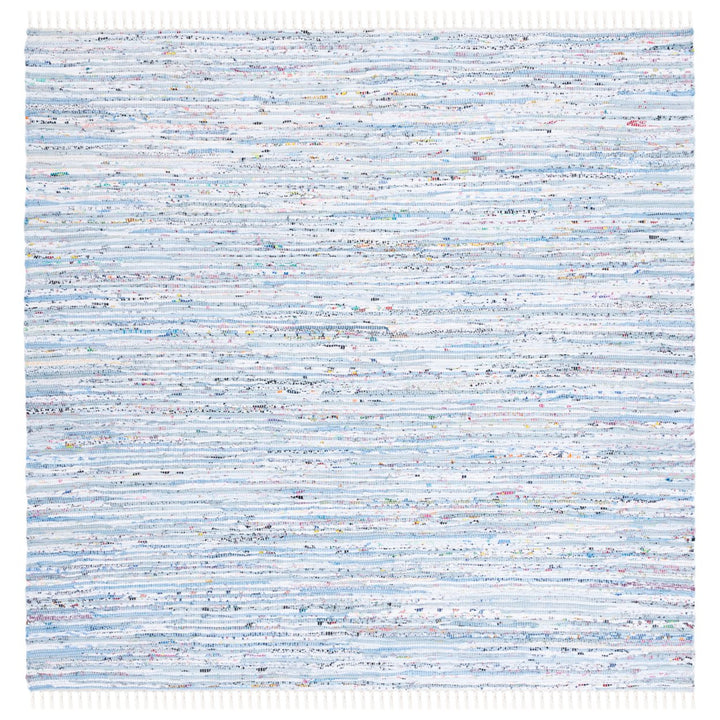 SAFAVIEH Rag Rug RAR125A Handwoven Light Blue /Multi Rug Image 1