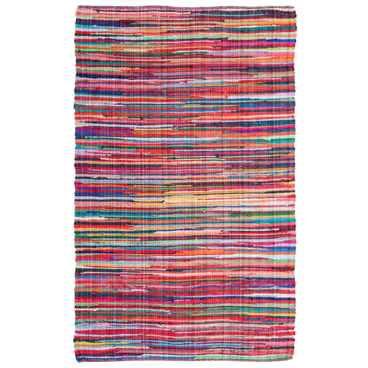 SAFAVIEH Rag Rug RAR240D Handwoven Red / Multi Rug Image 9