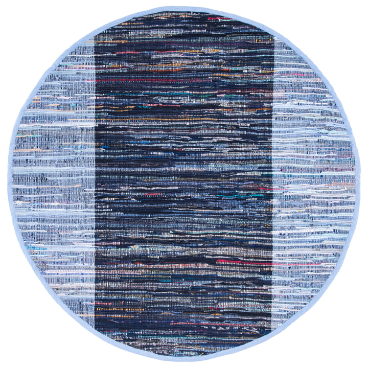 SAFAVIEH Rag Rug RAR122N Handwoven Navy / Blue Rug Image 4