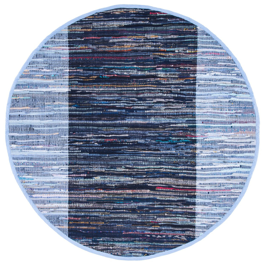 SAFAVIEH Rag Rug RAR122N Handwoven Navy / Blue Rug Image 1