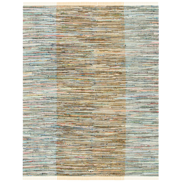 SAFAVIEH Rag Rug RAR122P Handwoven Rust / Gold Rug Image 1