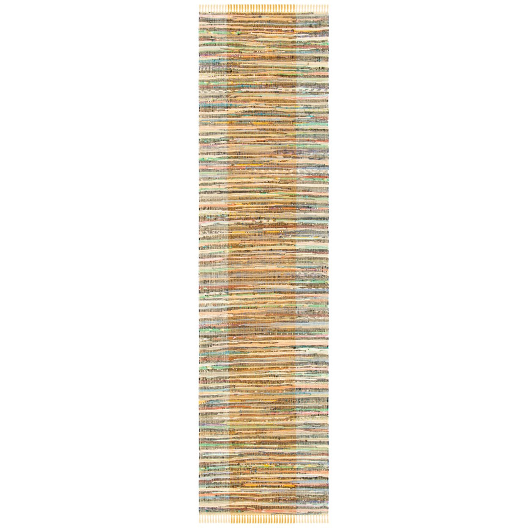 SAFAVIEH Rag Rug RAR122P Handwoven Rust / Gold Rug Image 1