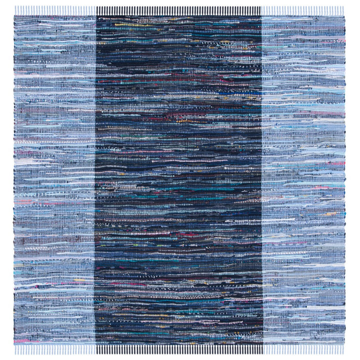 SAFAVIEH Rag Rug RAR122N Handwoven Navy / Blue Rug Image 1