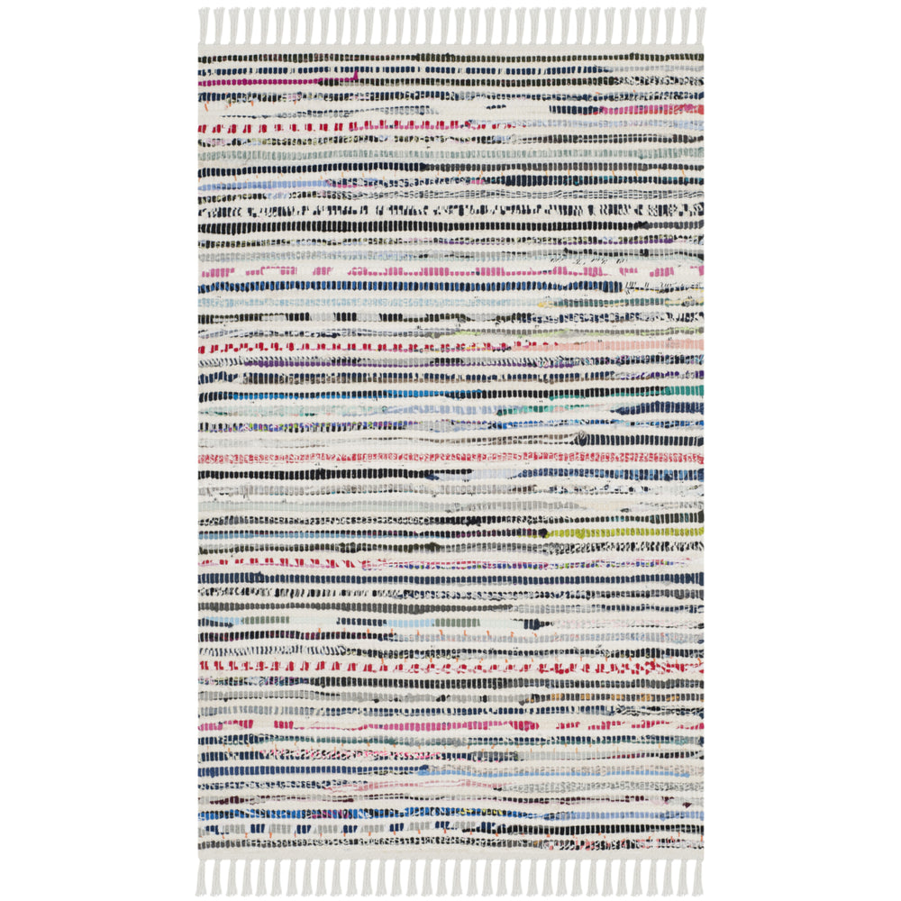 SAFAVIEH Rag Rug RAR125B Handwoven Ivory / Multi Rug Image 2