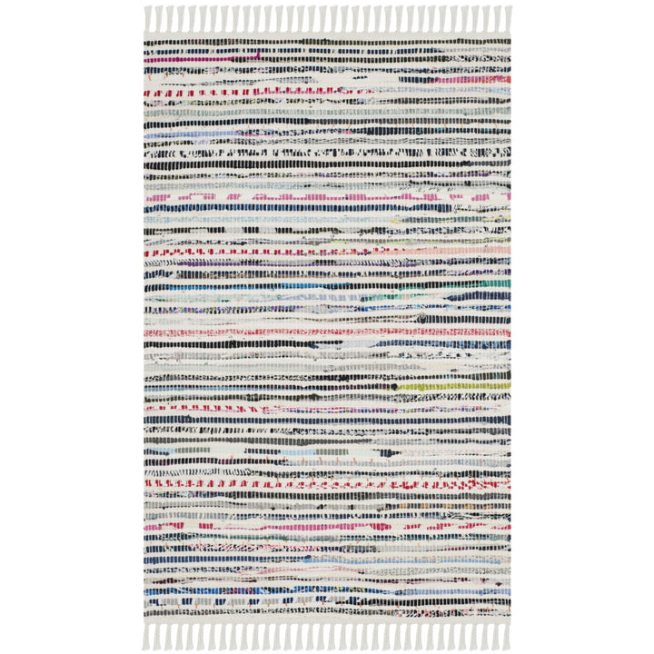 SAFAVIEH Rag Rug RAR125B Handwoven Ivory / Multi Rug Image 1