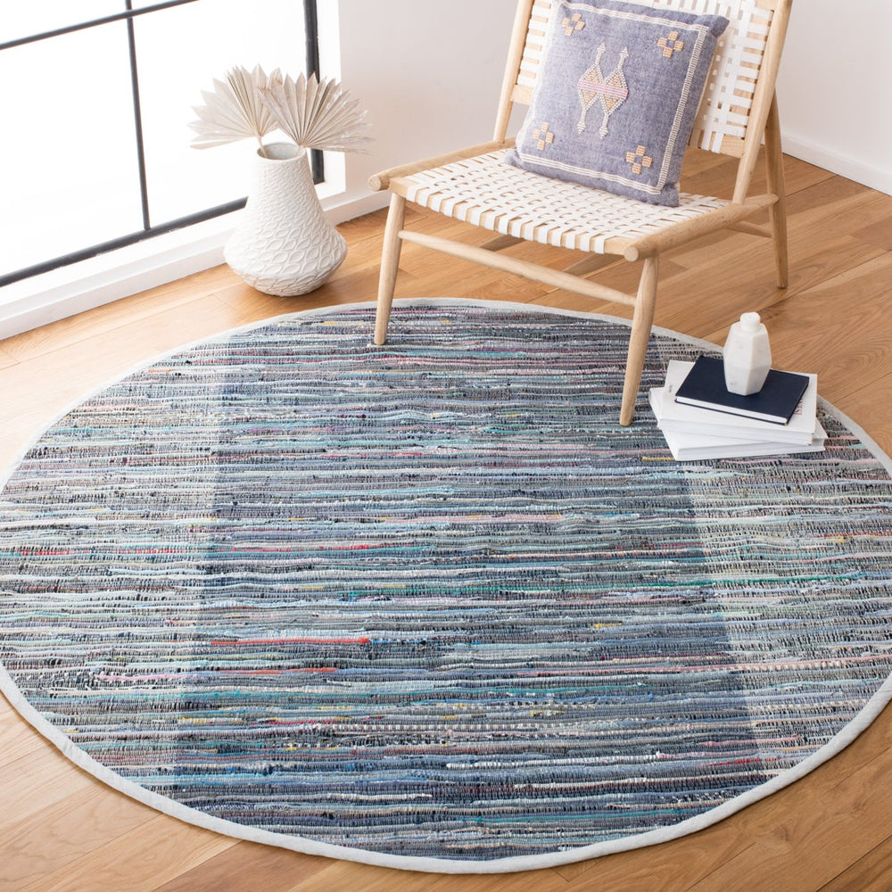 SAFAVIEH Rag Rug RAR122V Handwoven Purple / Blue Rug Image 2