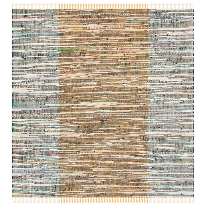 SAFAVIEH Rag Rug RAR122P Handwoven Rust / Gold Rug Image 1