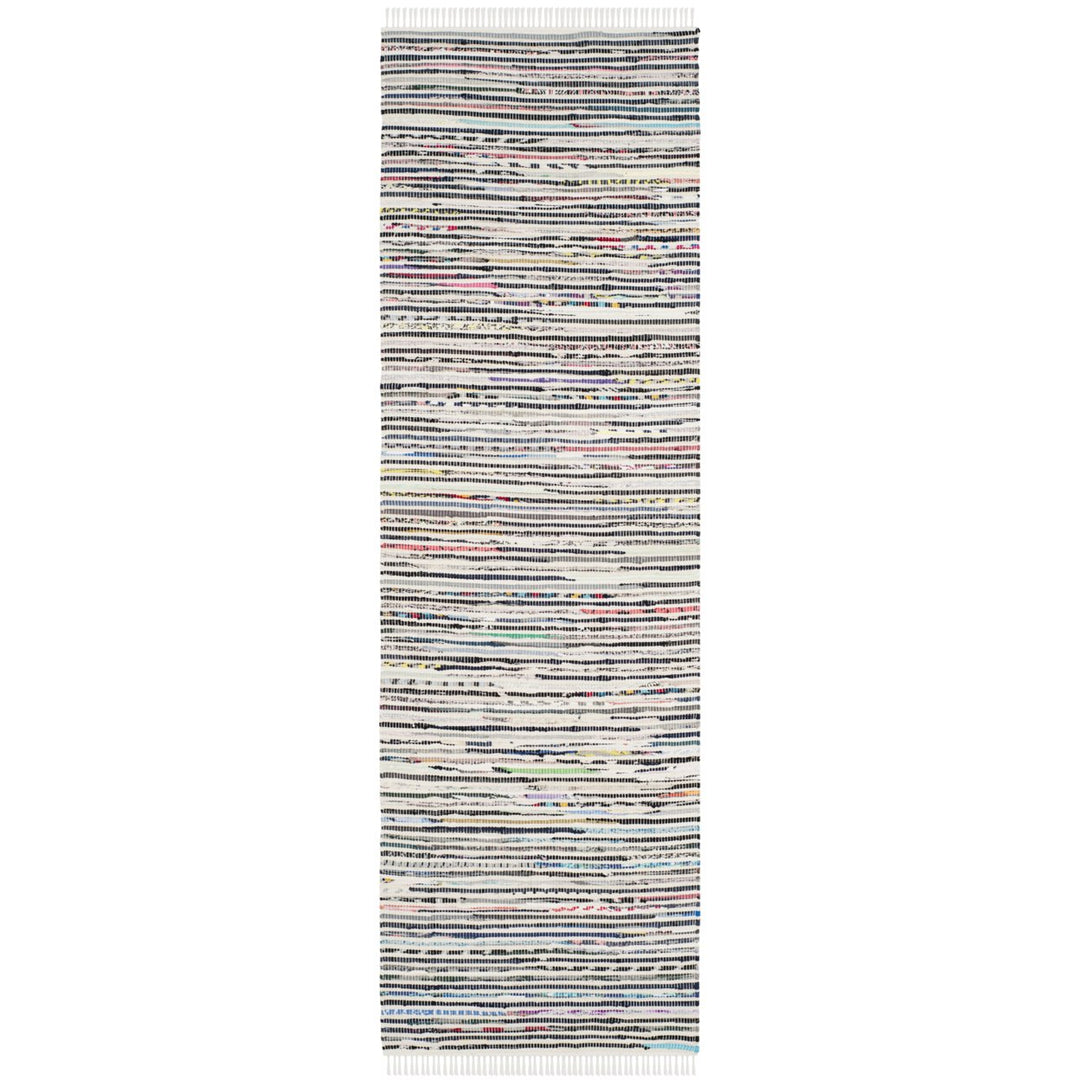 SAFAVIEH Rag Rug RAR125B Handwoven Ivory / Multi Rug Image 1