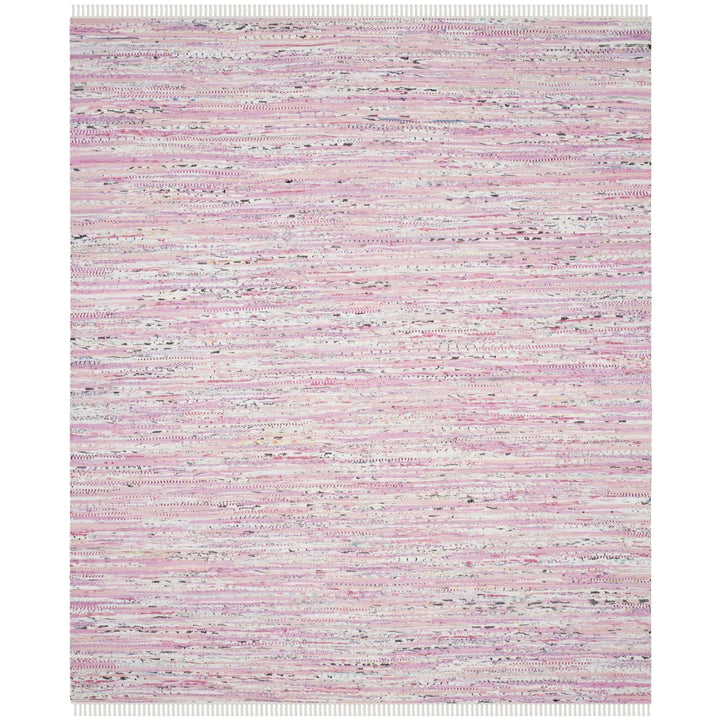 SAFAVIEH Rag Rug RAR125E Handwoven Light Pink /Multi Rug Image 1