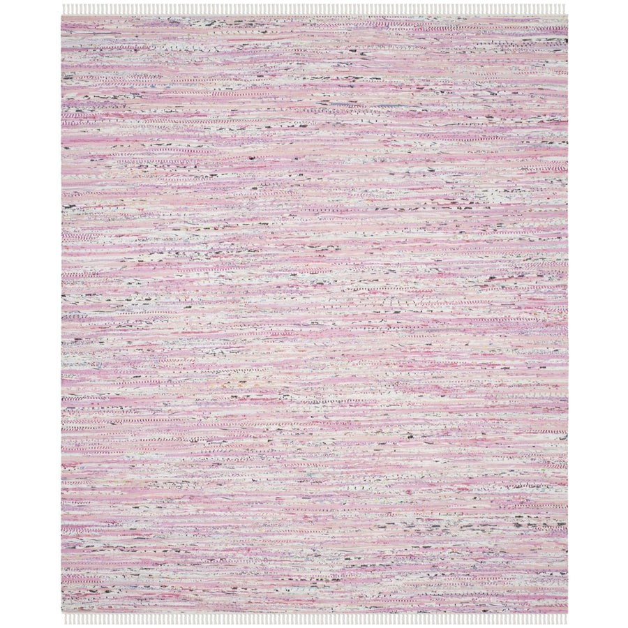 SAFAVIEH Rag Rug RAR125E Handwoven Light Pink /Multi Rug Image 1