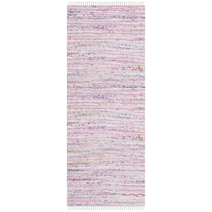 SAFAVIEH Rag Rug RAR125E Handwoven Light Pink /Multi Rug Image 3