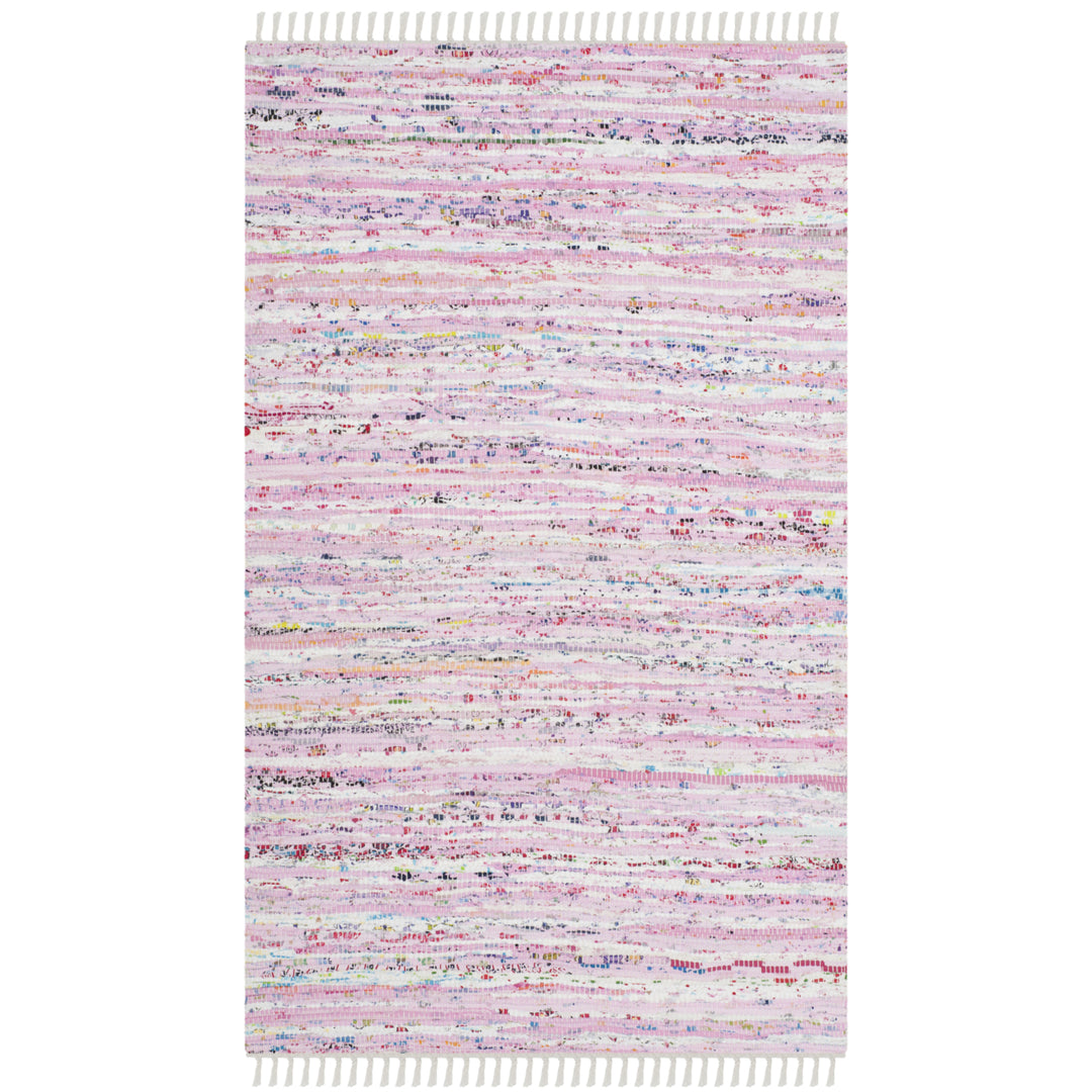 SAFAVIEH Rag Rug RAR125E Handwoven Light Pink /Multi Rug Image 4