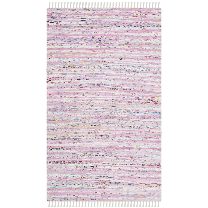 SAFAVIEH Rag Rug RAR125E Handwoven Light Pink /Multi Rug Image 1