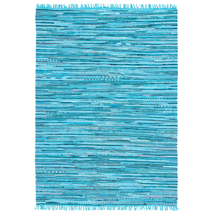 SAFAVIEH Rag Rug RAR125C Handwoven Turquoise / Multi Rug Image 7