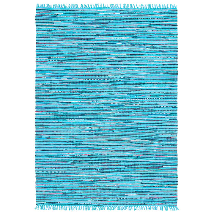 SAFAVIEH Rag Rug RAR125C Handwoven Turquoise / Multi Rug Image 1