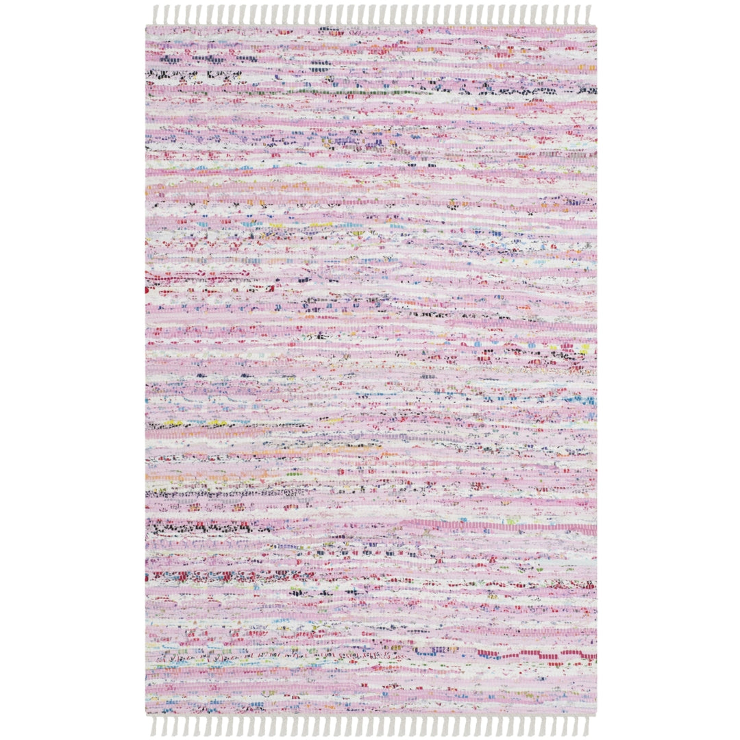 SAFAVIEH Rag Rug RAR125E Handwoven Light Pink /Multi Rug Image 6