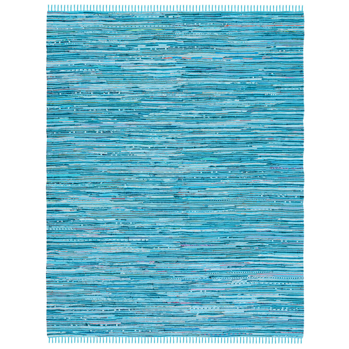 SAFAVIEH Rag Rug RAR125C Handwoven Turquoise / Multi Rug Image 8