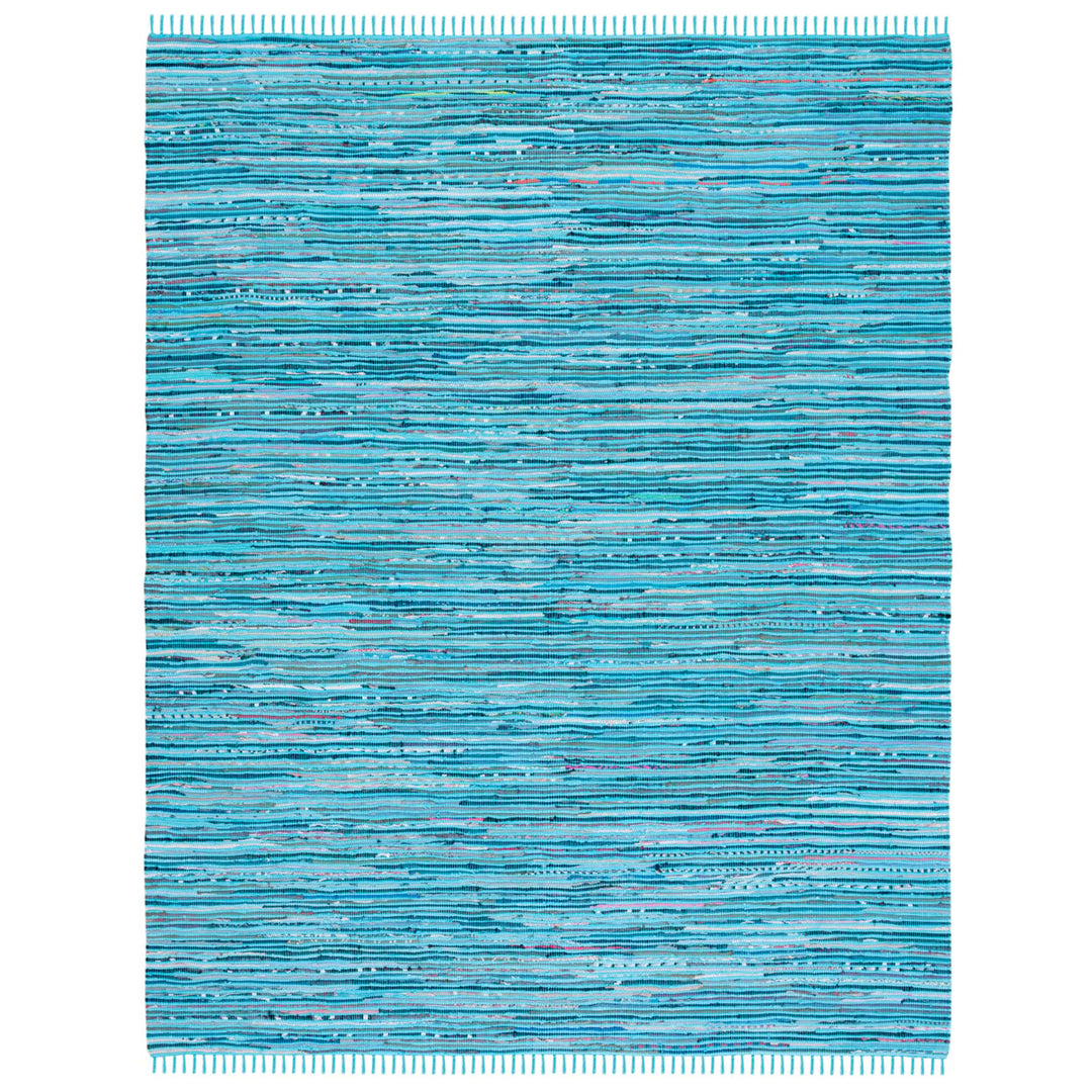 SAFAVIEH Rag Rug RAR125C Handwoven Turquoise / Multi Rug Image 1