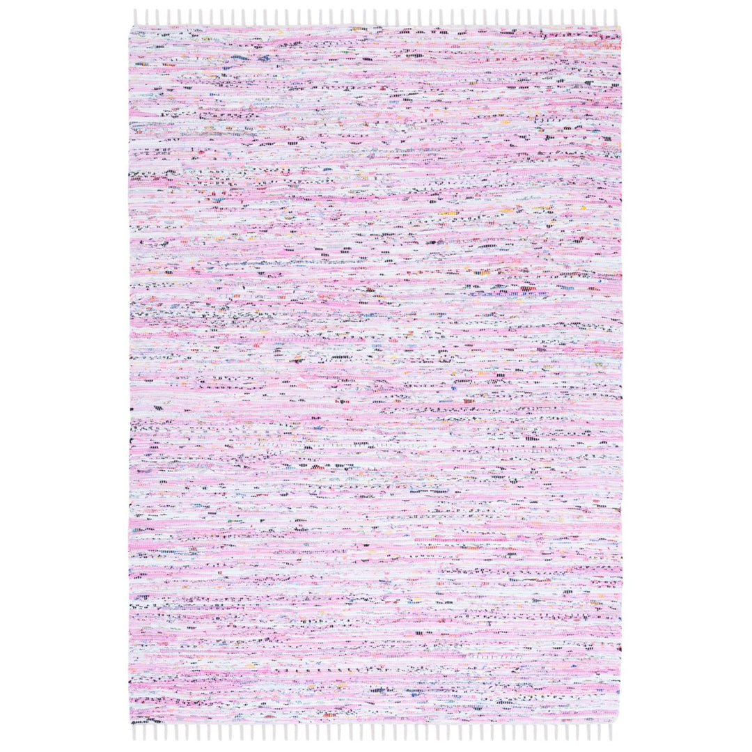 SAFAVIEH Rag Rug RAR125E Handwoven Light Pink /Multi Rug Image 1