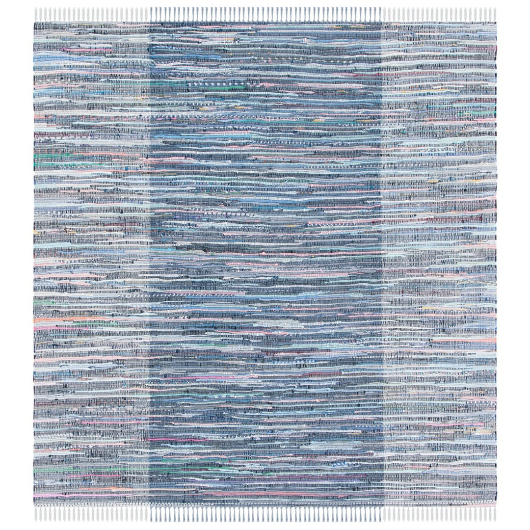 SAFAVIEH Rag Rug RAR122V Handwoven Purple / Blue Rug Image 1