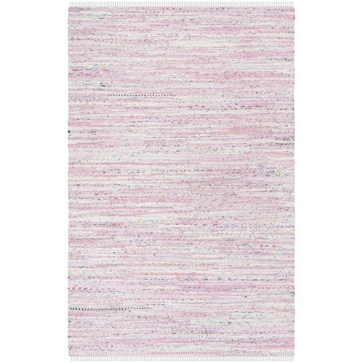 SAFAVIEH Rag Rug RAR125E Handwoven Light Pink /Multi Rug Image 1