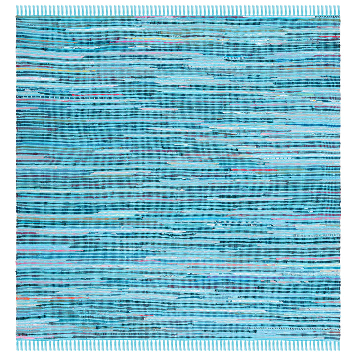 SAFAVIEH Rag Rug RAR125C Handwoven Turquoise / Multi Rug Image 10