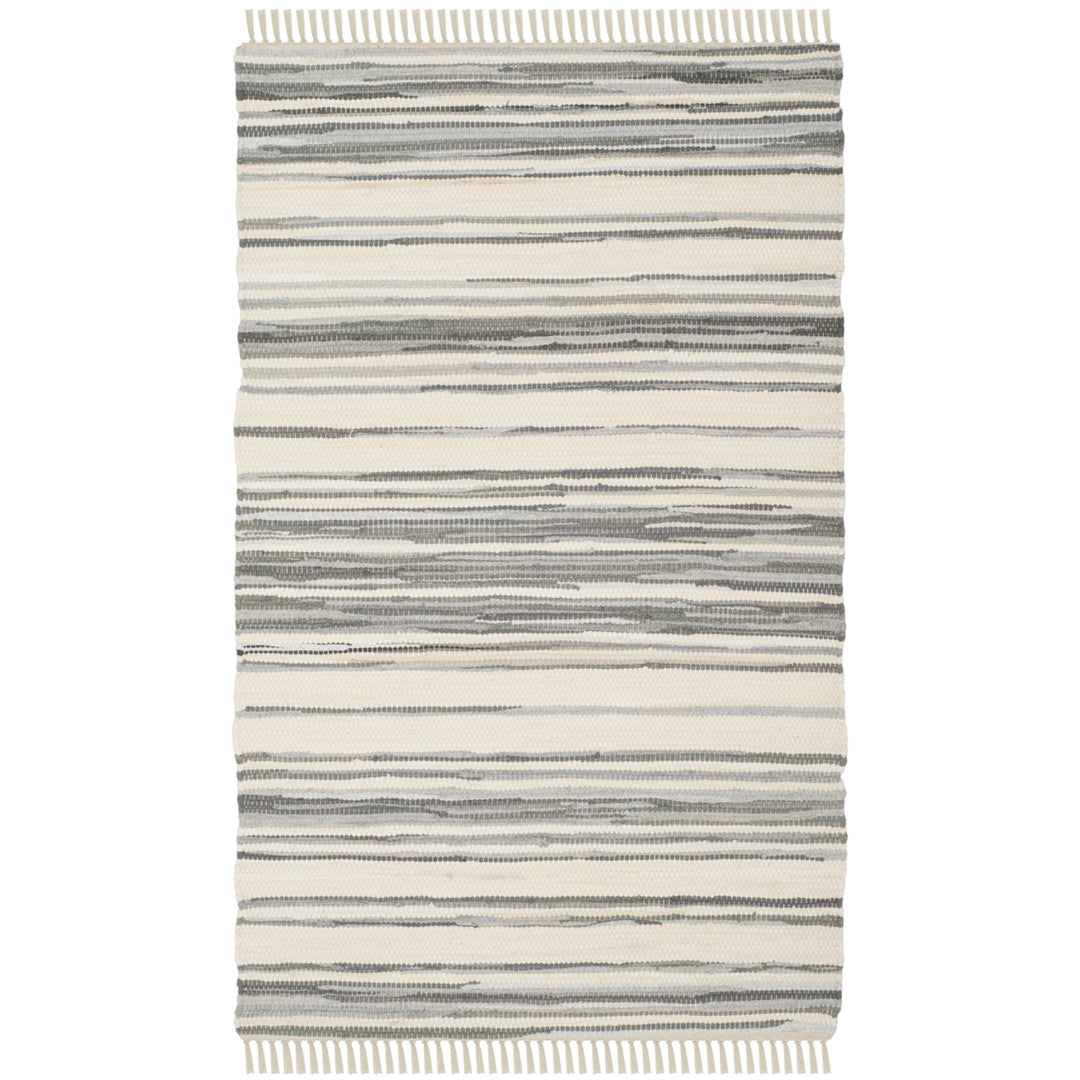 SAFAVIEH Rag Rug RAR126A Handwoven Ivory / Grey Rug Image 2