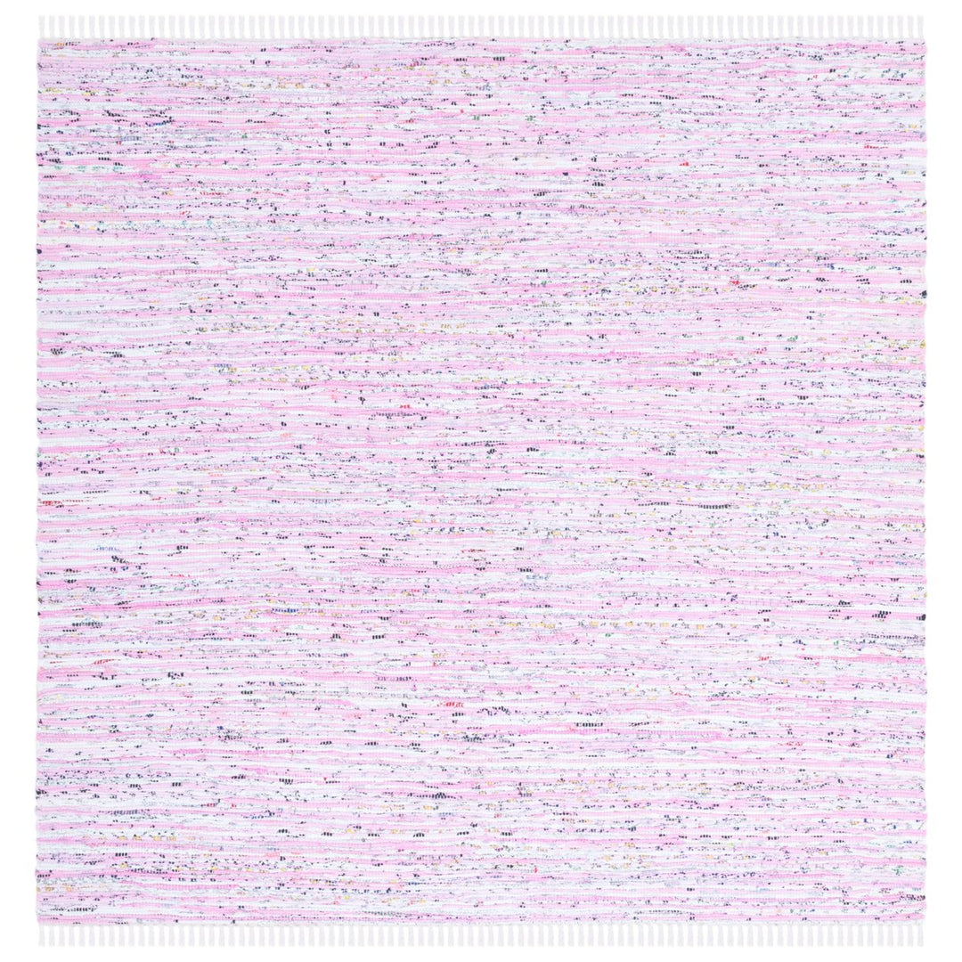 SAFAVIEH Rag Rug RAR125E Handwoven Light Pink /Multi Rug Image 1