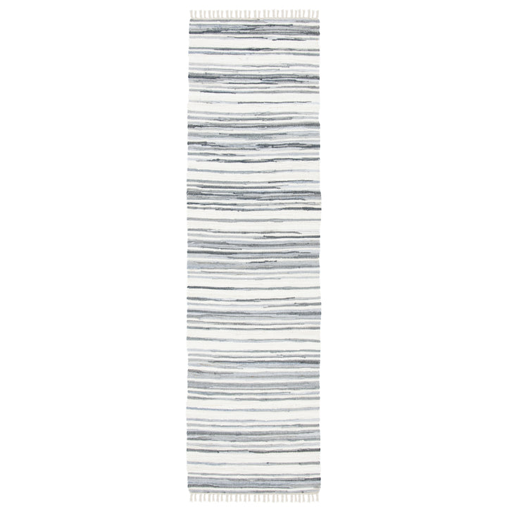 SAFAVIEH Rag Rug RAR126A Handwoven Ivory / Grey Rug Image 3