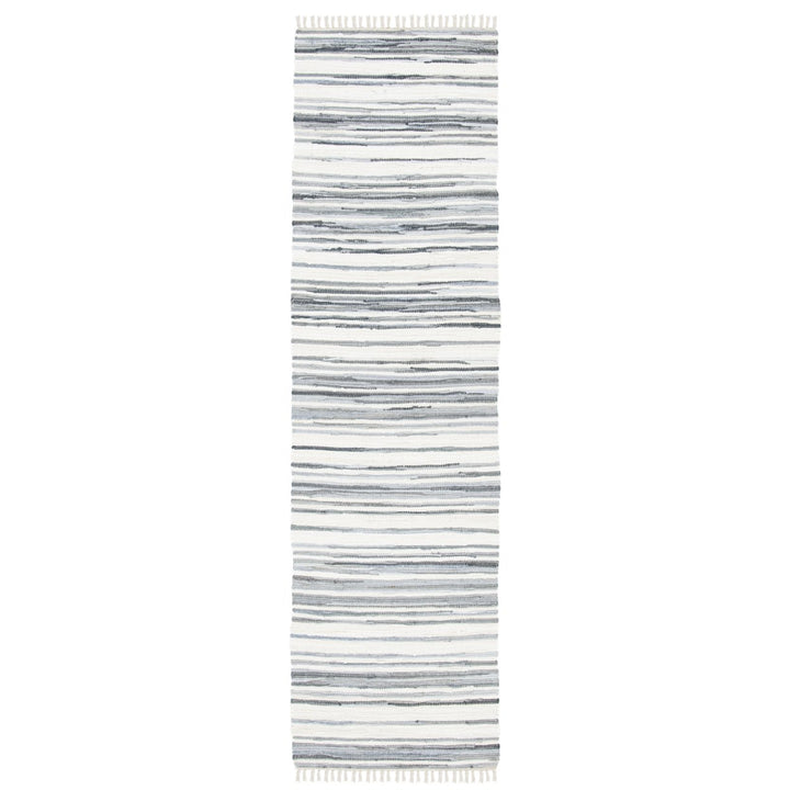 SAFAVIEH Rag Rug RAR126A Handwoven Ivory / Grey Rug Image 1