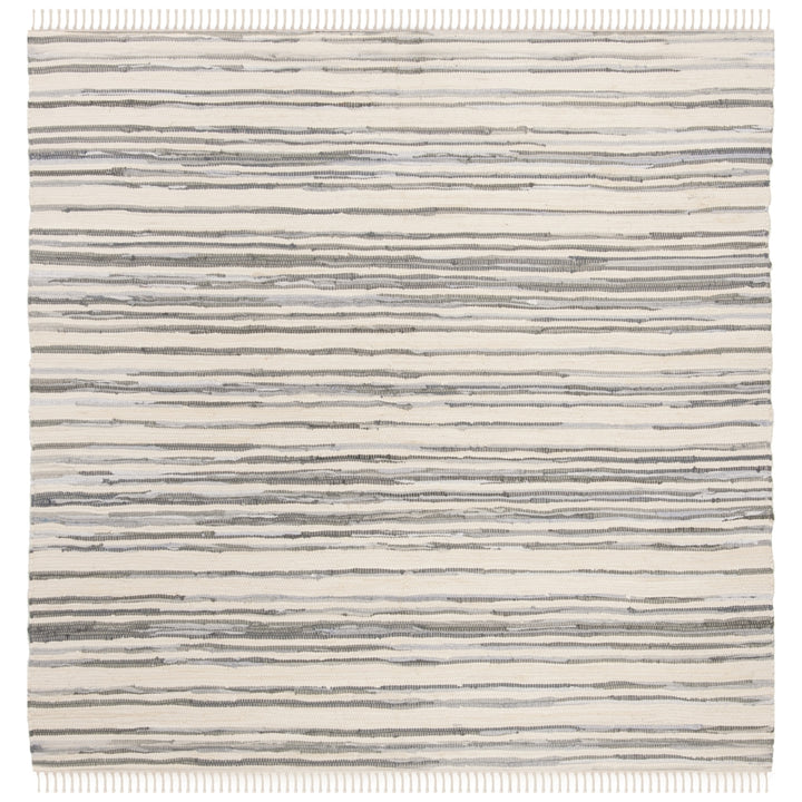 SAFAVIEH Rag Rug RAR126A Handwoven Ivory / Grey Rug Image 7