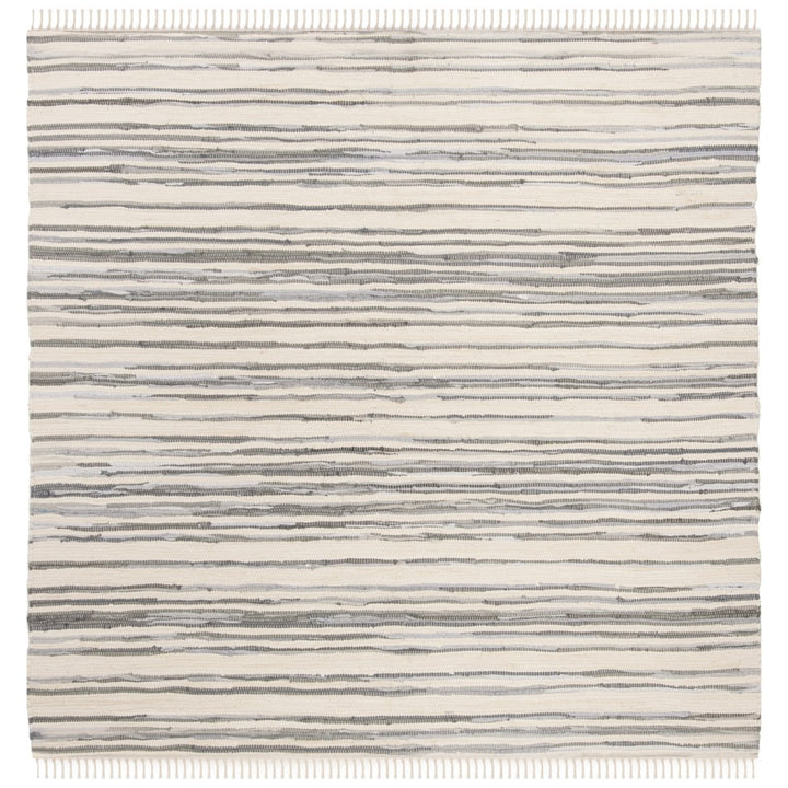 SAFAVIEH Rag Rug RAR126A Handwoven Ivory / Grey Rug Image 1