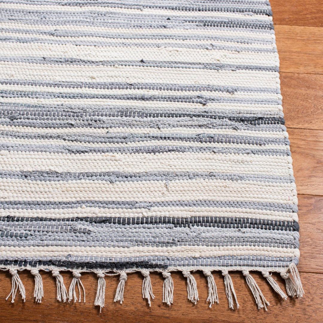 SAFAVIEH Rag Rug RAR126A Handwoven Ivory / Grey Rug Image 10