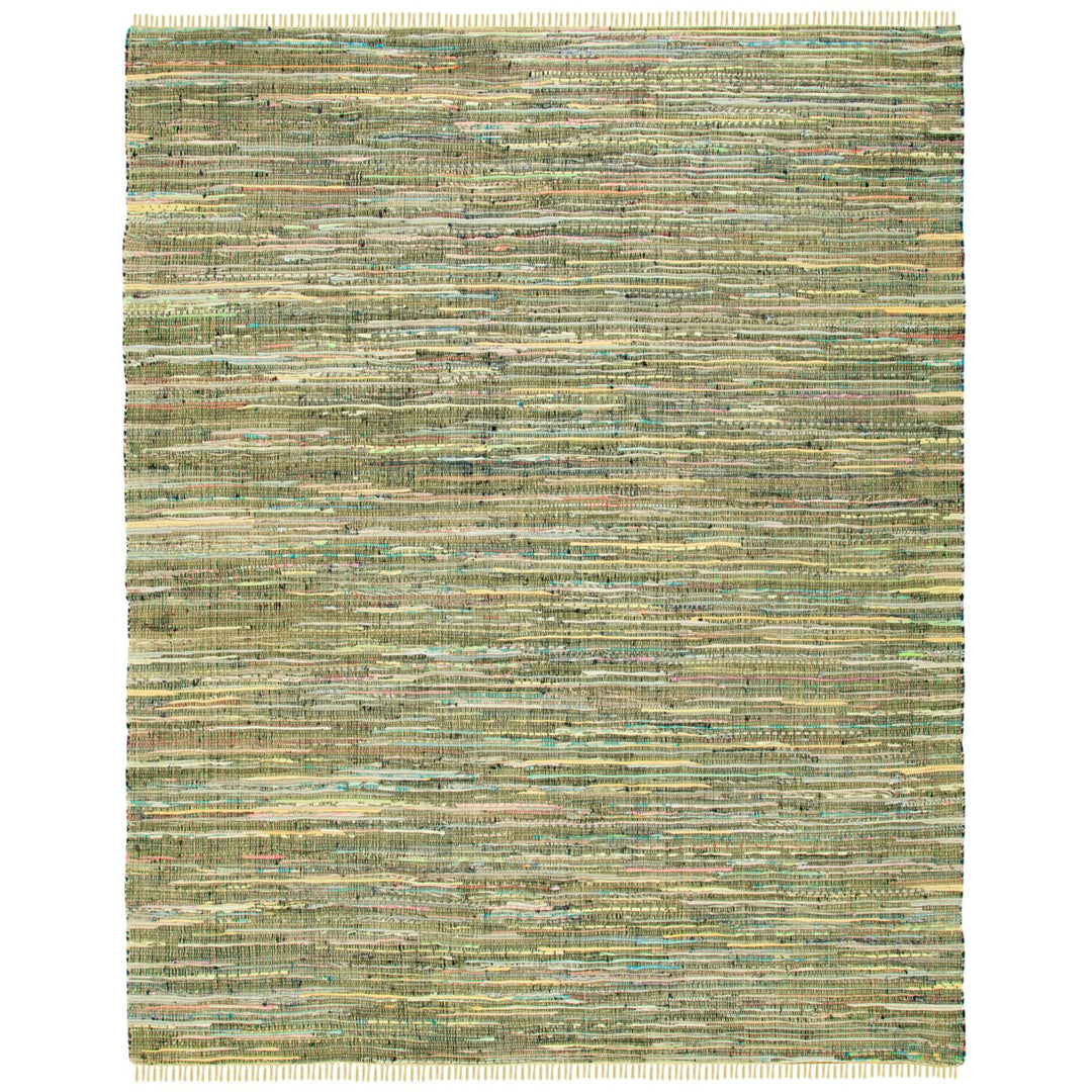 SAFAVIEH Rag Rug RAR127D Light Green / Multi Rug Image 1