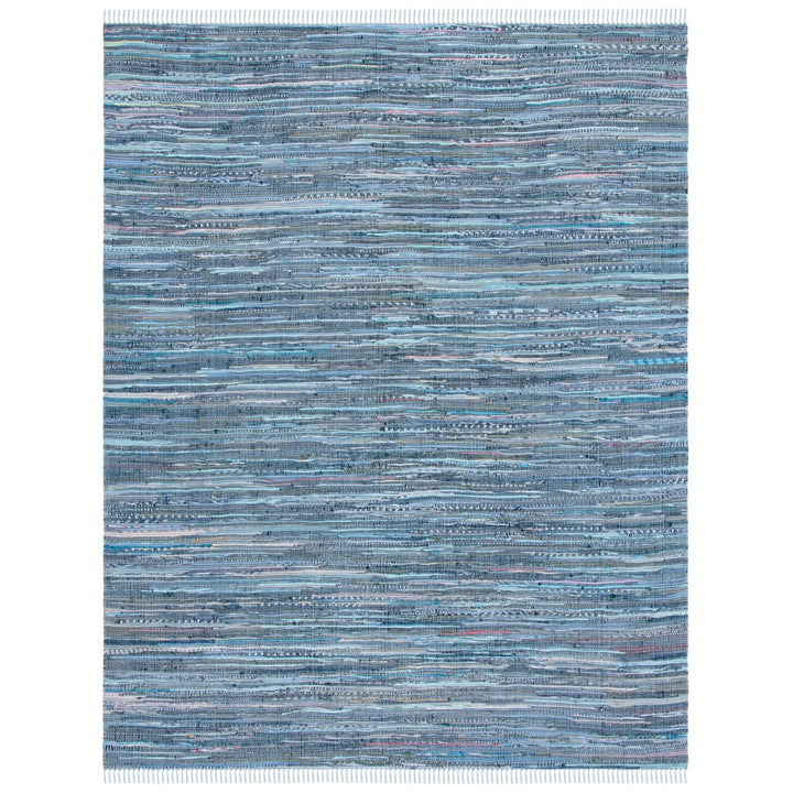 SAFAVIEH Rag Rug RAR127B Handwoven Blue / Multi Rug Image 1