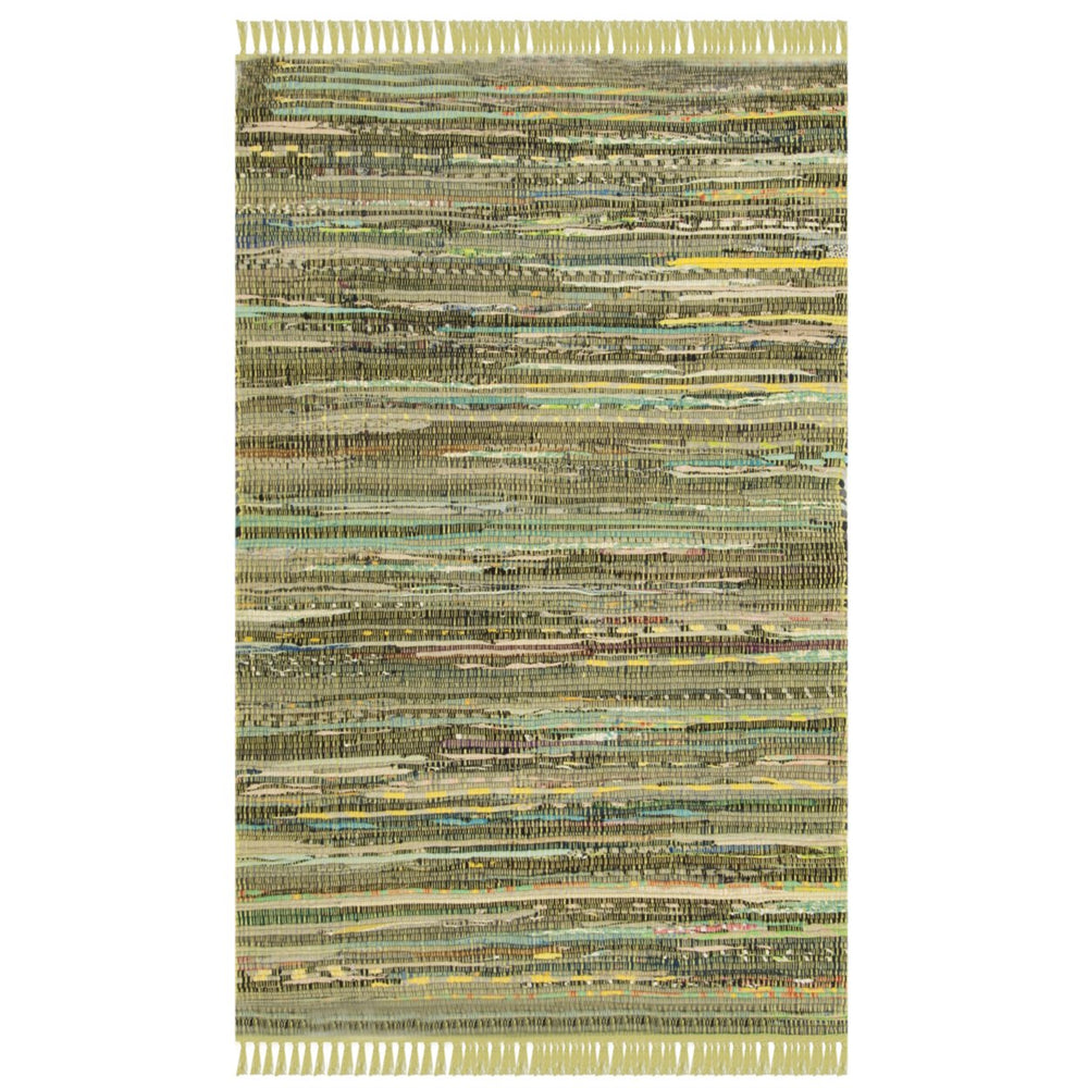 SAFAVIEH Rag Rug RAR127D Light Green / Multi Rug Image 2