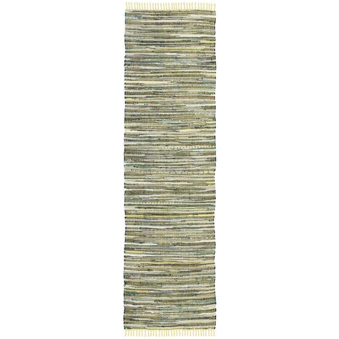 SAFAVIEH Rag Rug RAR127D Light Green / Multi Rug Image 3