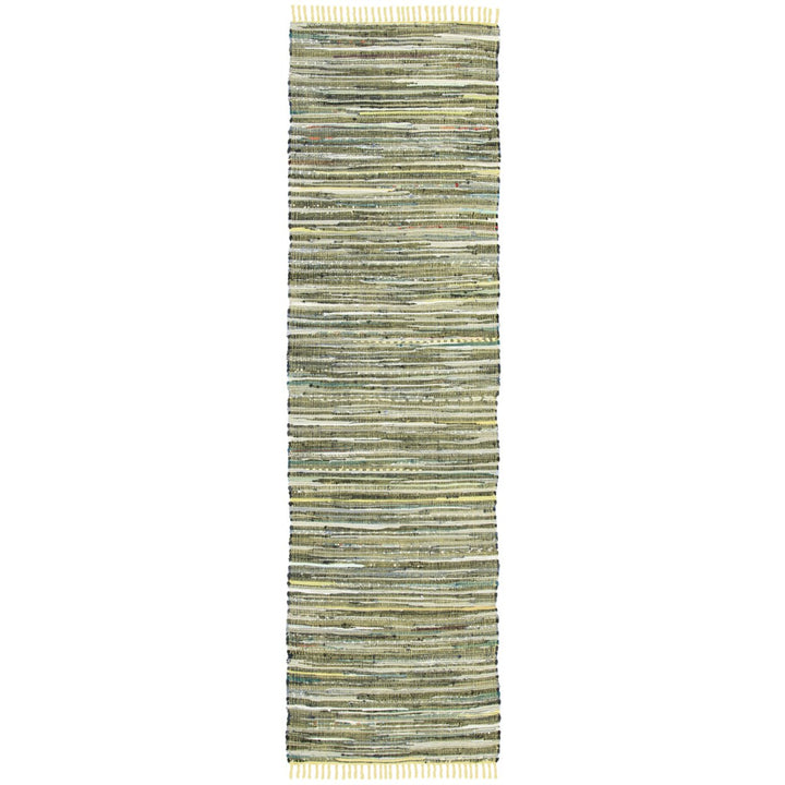 SAFAVIEH Rag Rug RAR127D Light Green / Multi Rug Image 3