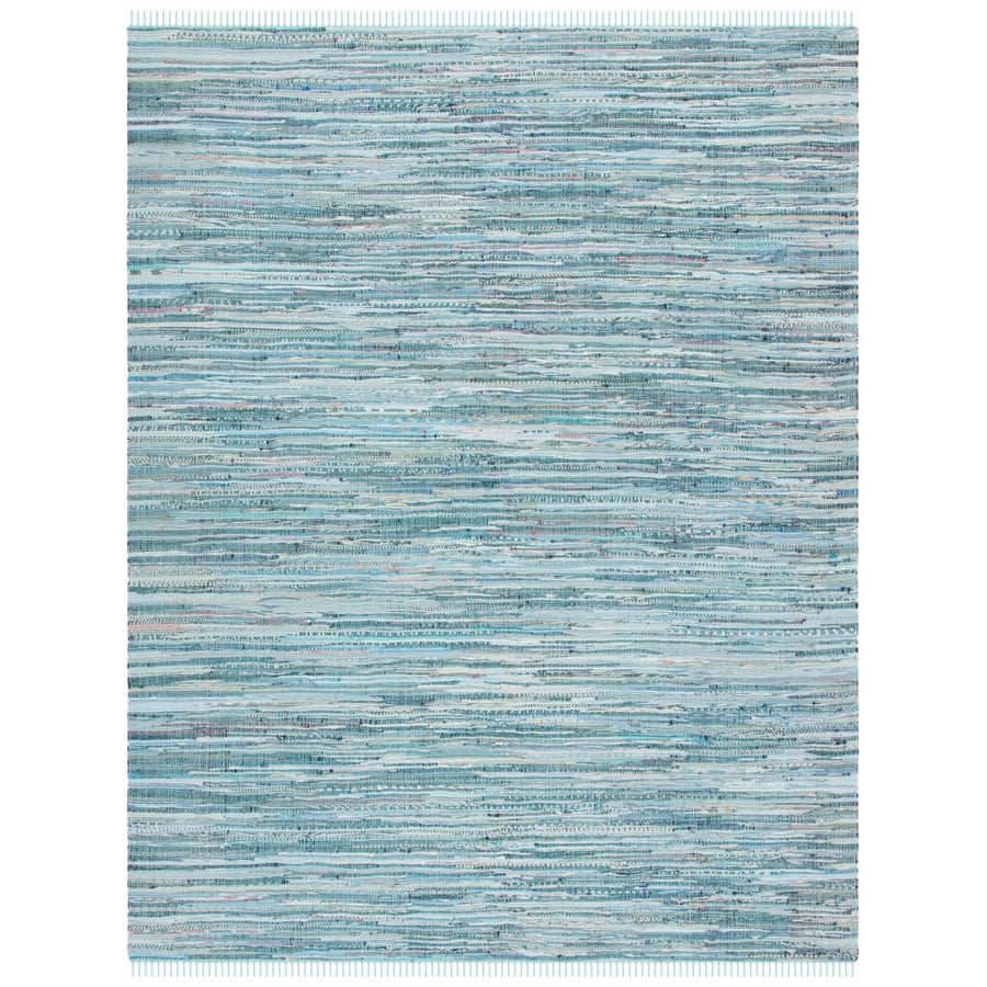 SAFAVIEH Rag Rug RAR127C Handwoven Turquoise / Multi Rug Image 1