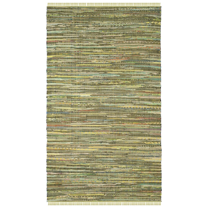 SAFAVIEH Rag Rug RAR127D Light Green / Multi Rug Image 1