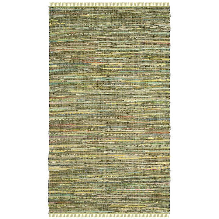 SAFAVIEH Rag Rug RAR127D Light Green / Multi Rug Image 6