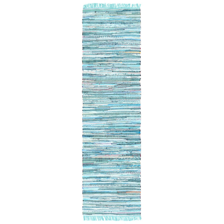 SAFAVIEH Rag Rug RAR127C Handwoven Turquoise / Multi Rug Image 3